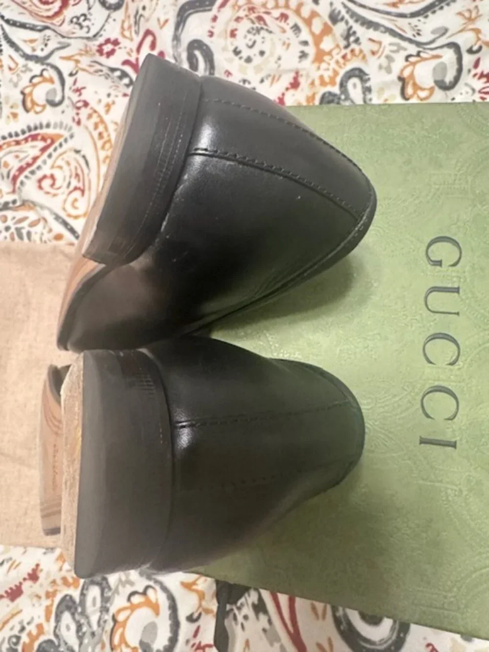 Gucci Black Leather Horsebit Jordaan Loafers - Picture 6 of 8